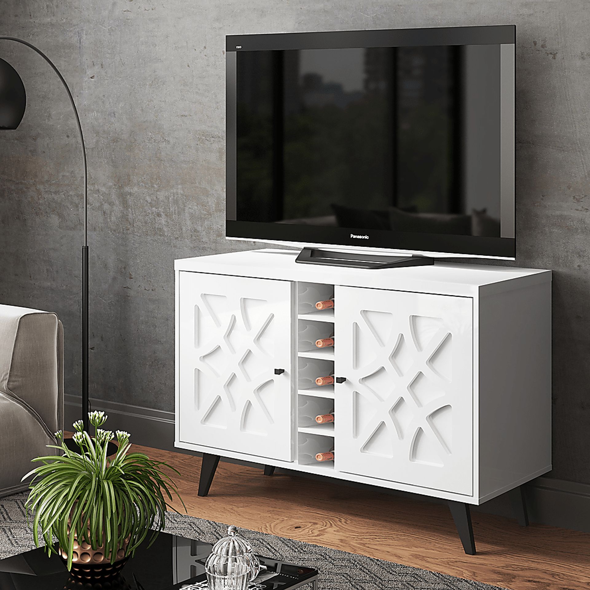 Brayton White 36 in. Console - Image 9