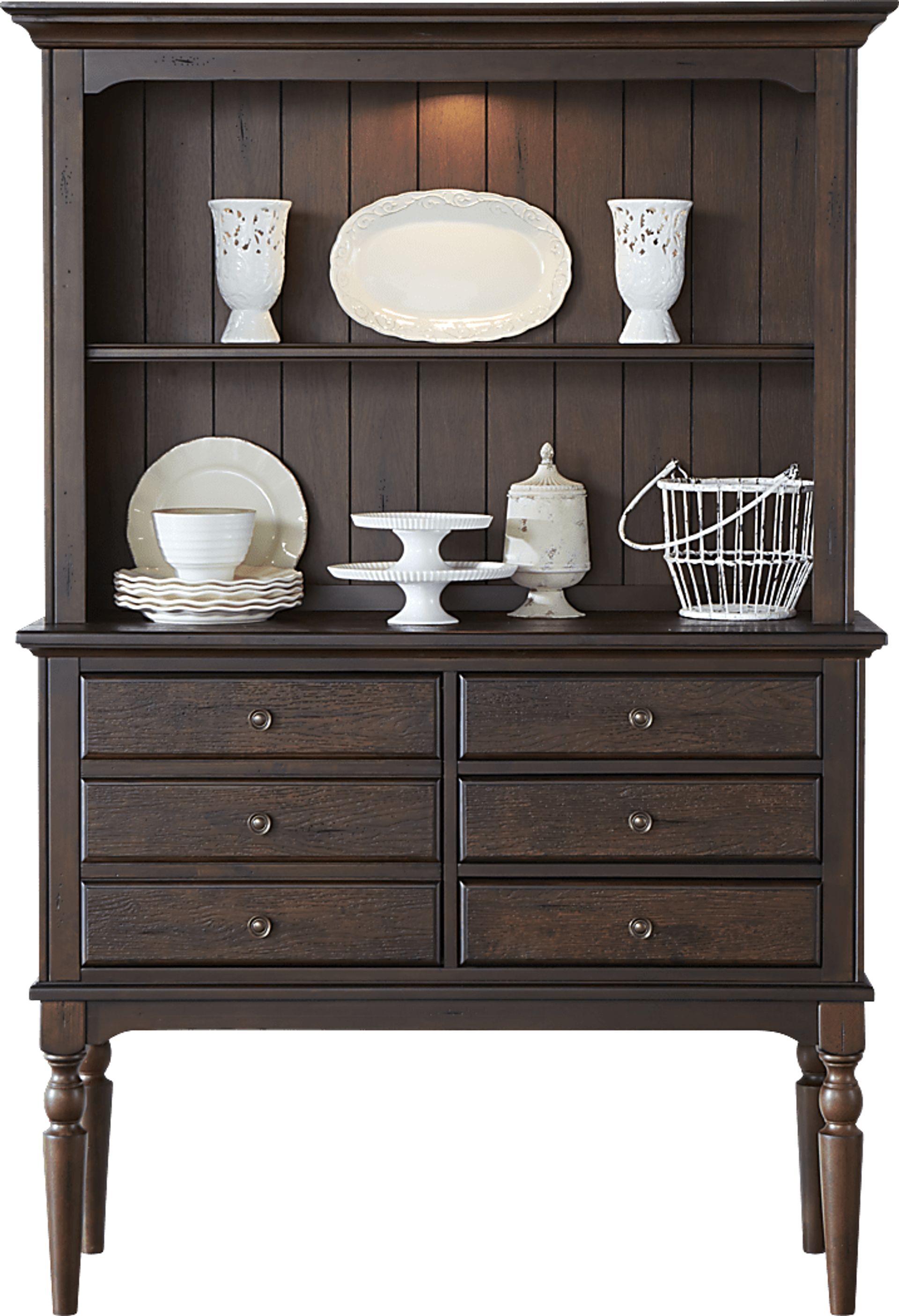 Braywood Cherry 2 Pc China Cabinet - Image 1