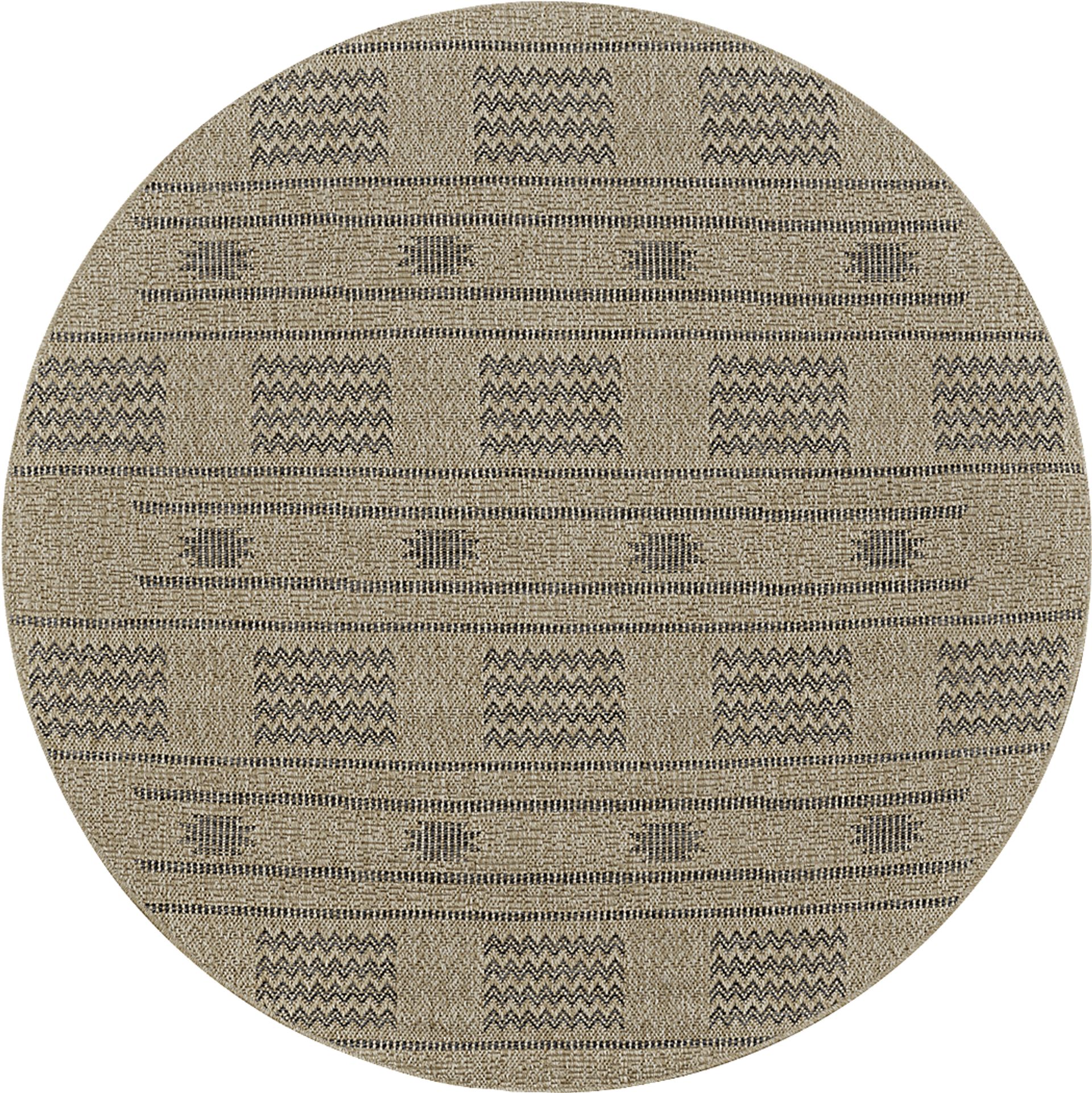 Brea Natural 5'3 Round Indoor/Outdoor Rug - Image 1