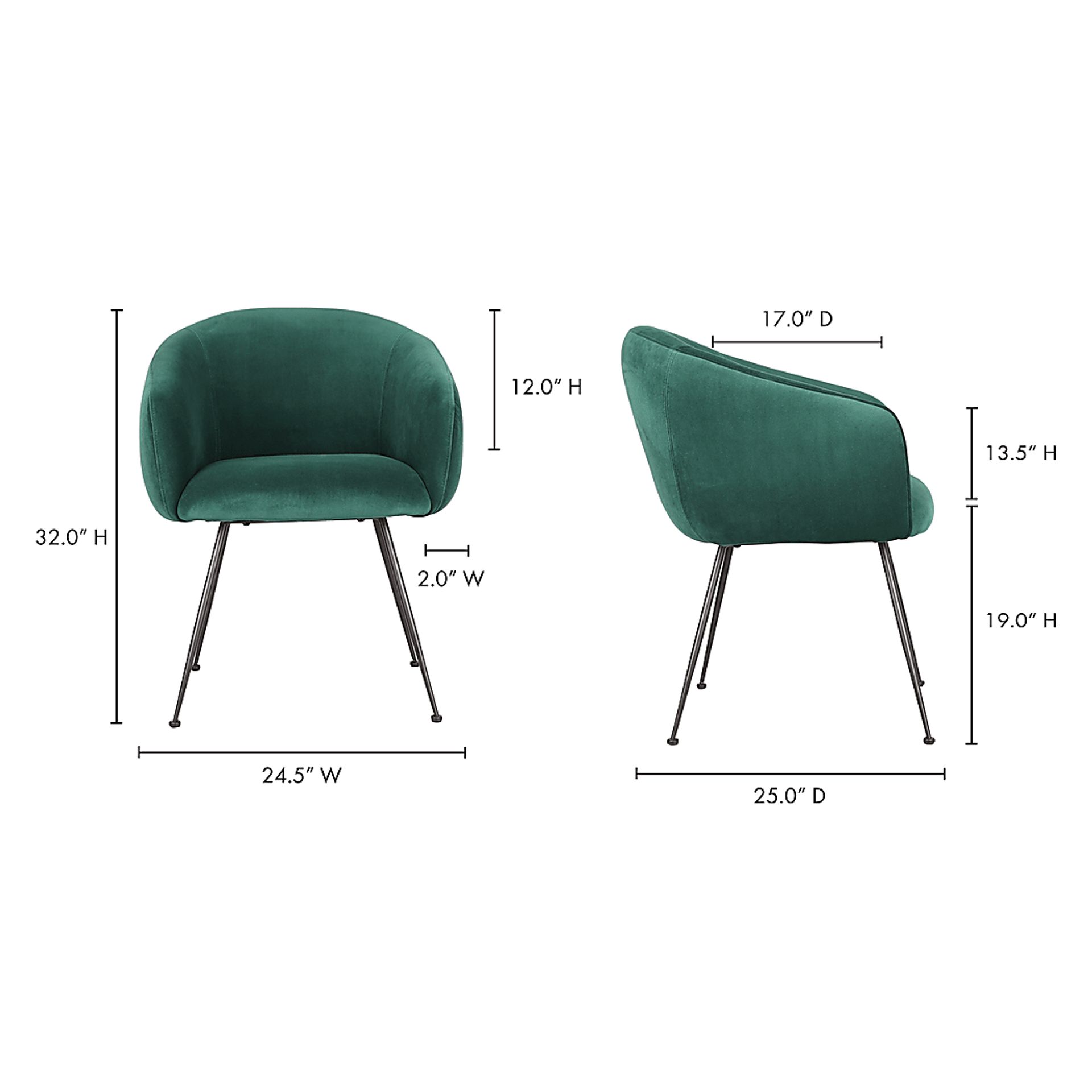 Breakwater Green Dining Chair - Image 6