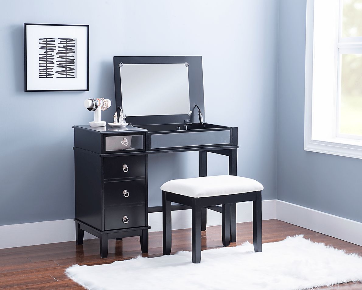 Bream Black Vanity Set Rooms To Go