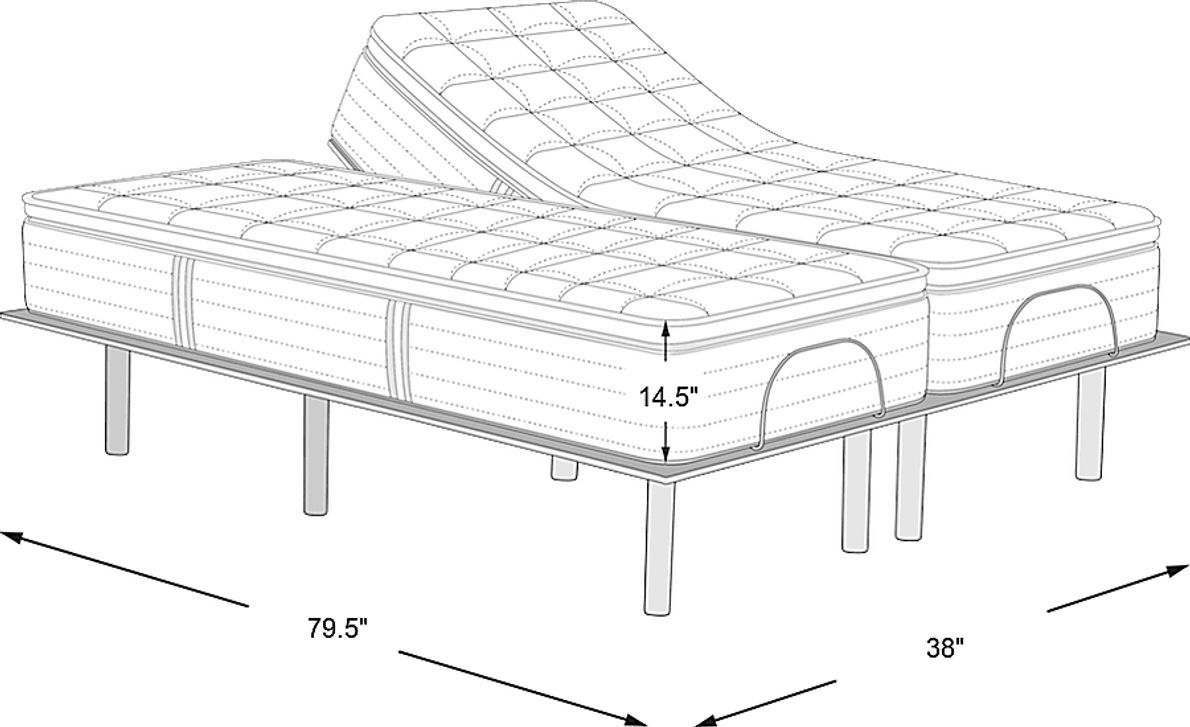 Beautyrest Beyond Medium Tight Top Split King Mattress with Head Up