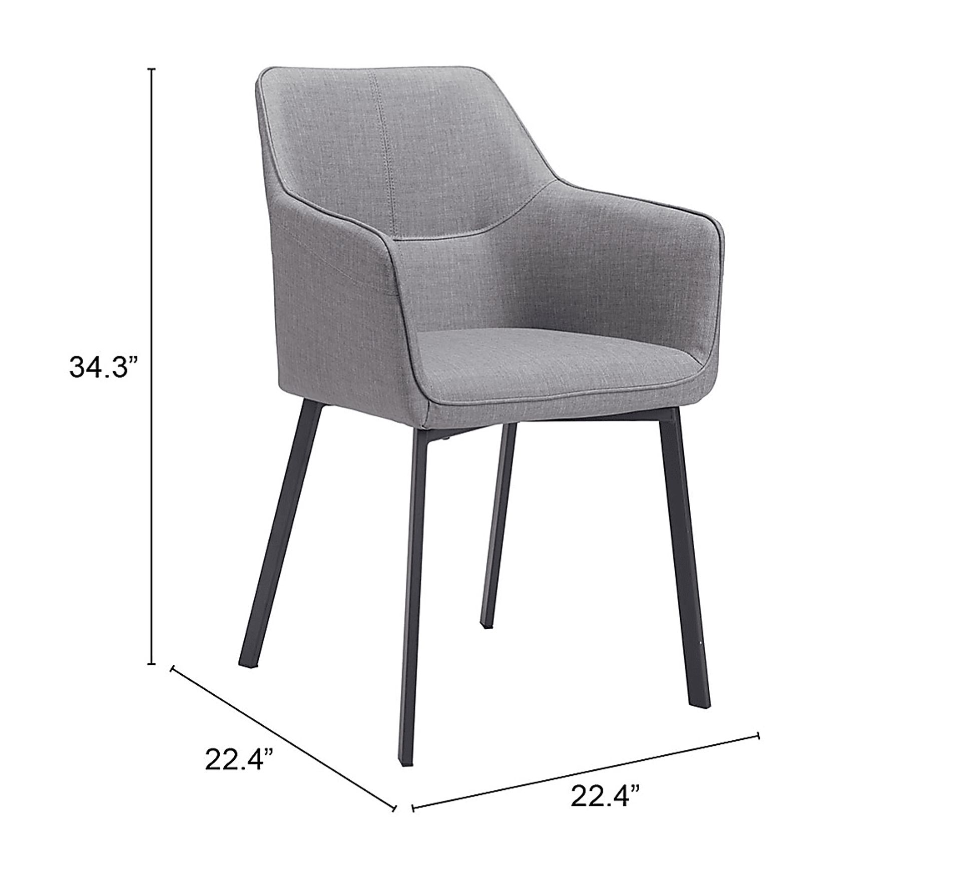 Brecknock Gray Dining Chair - Image 10