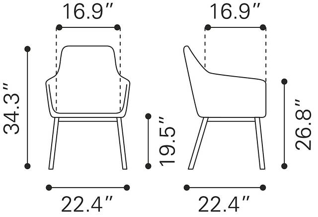 Brecknock White Dining Chair - Thumbnail - Image 11