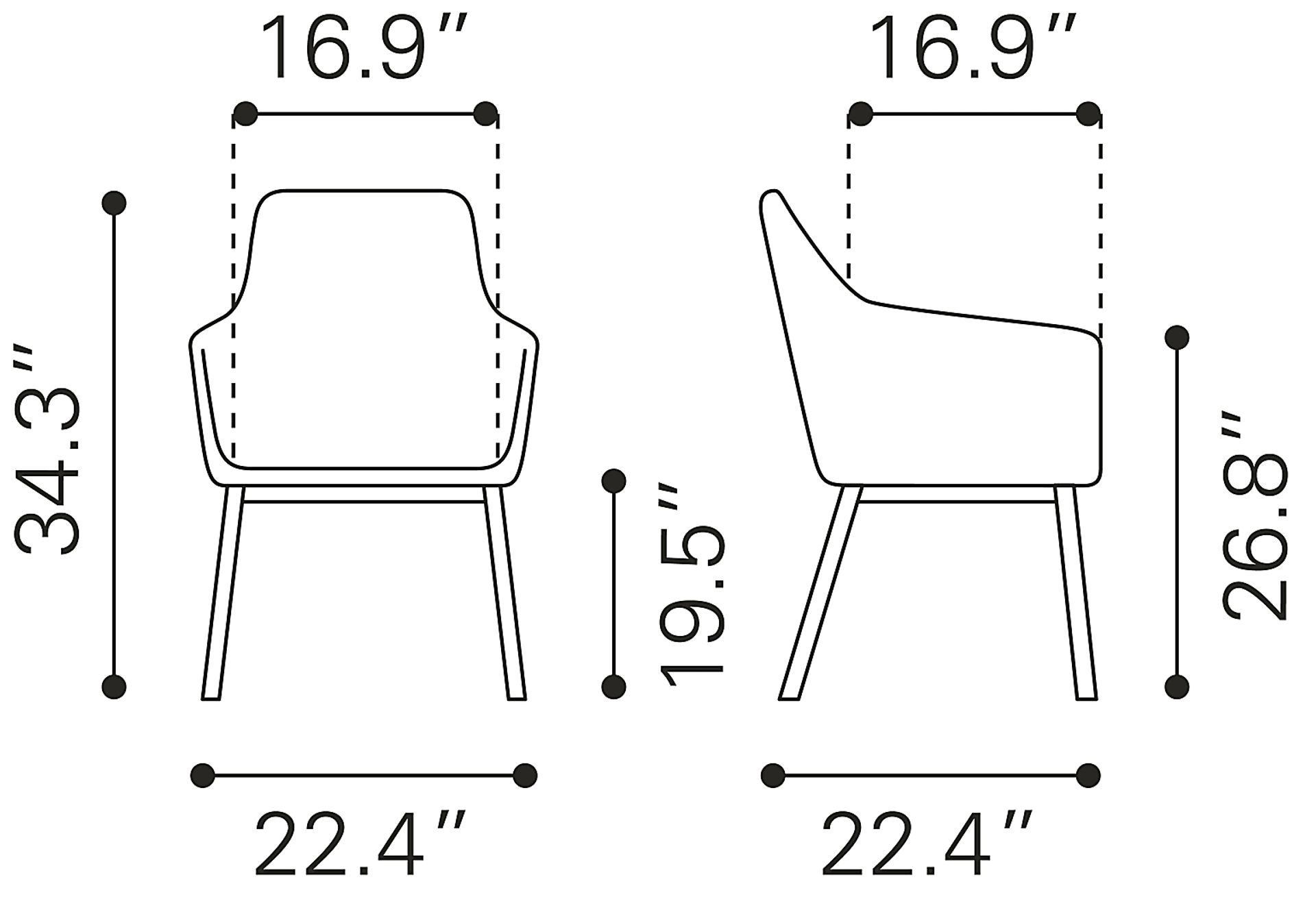 Brecknock White Dining Chair - Image 11