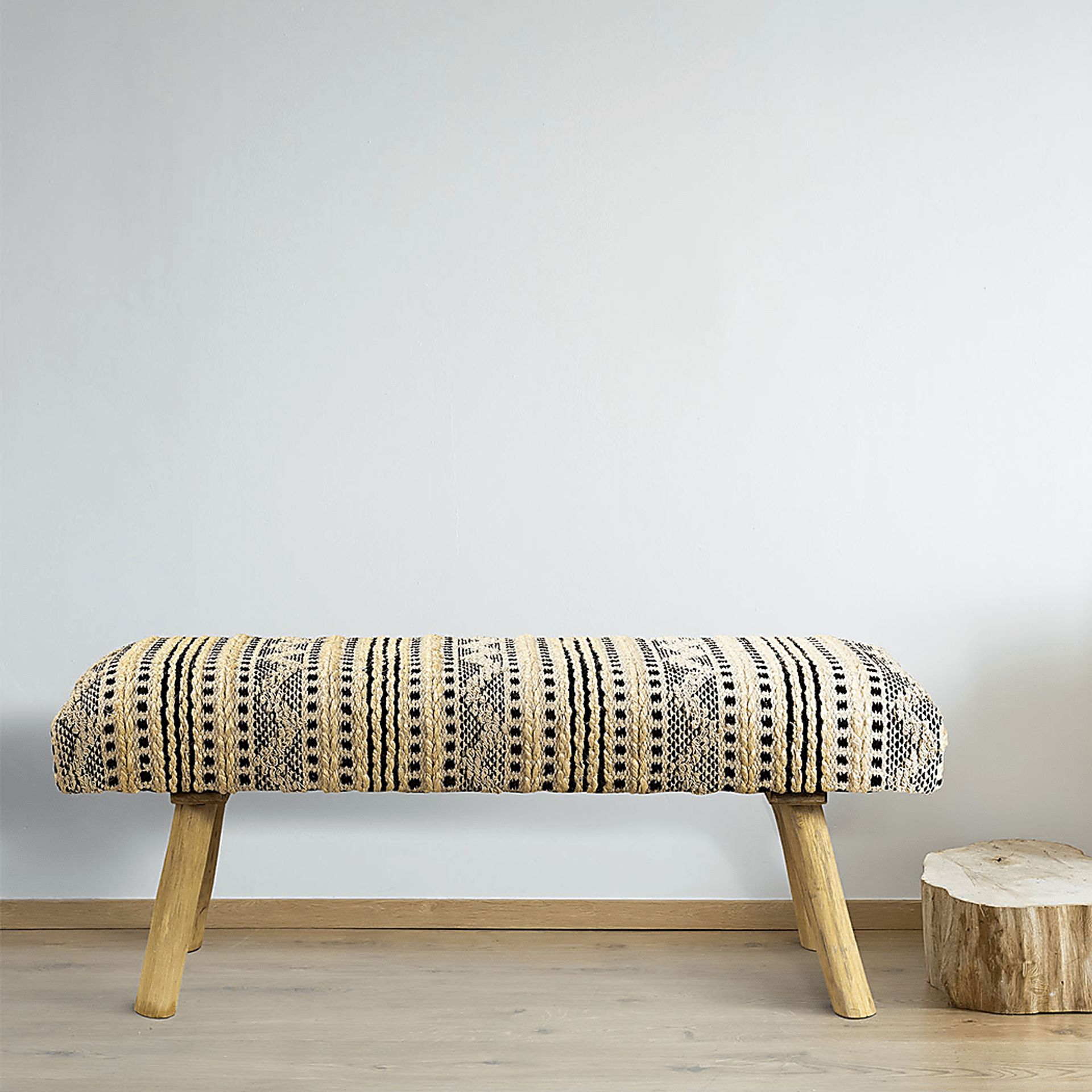 Bregai Black/Natural Bench - Image 3