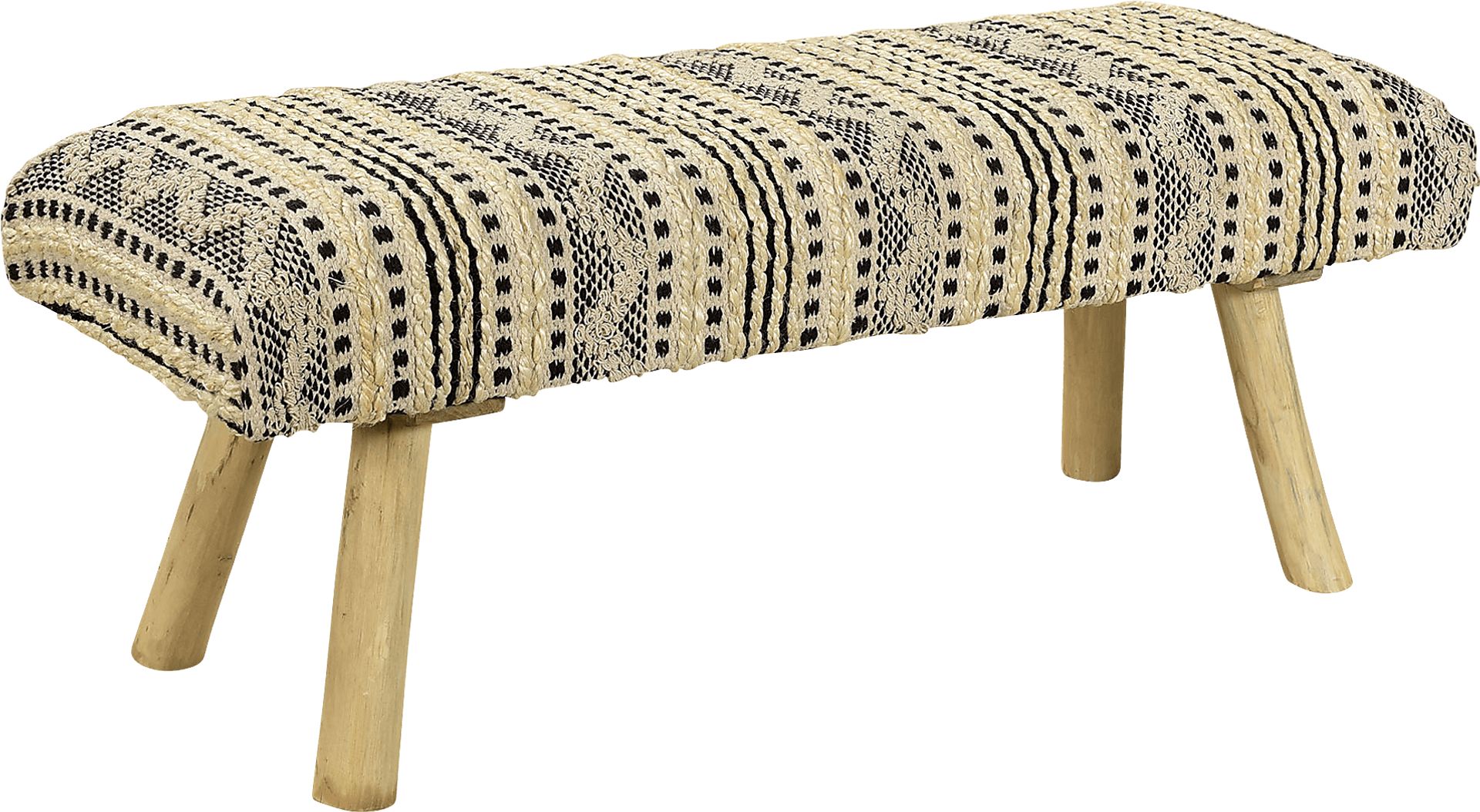 Bregai Black/Natural Bench - Image 4