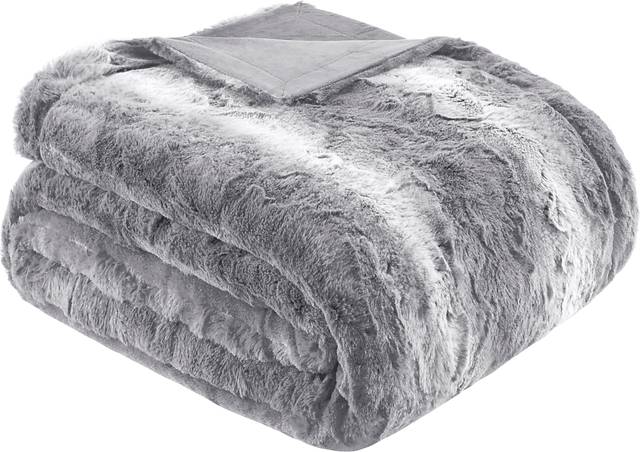 Bregenz Gray Throw Blanket - Thumbnail - Image 4