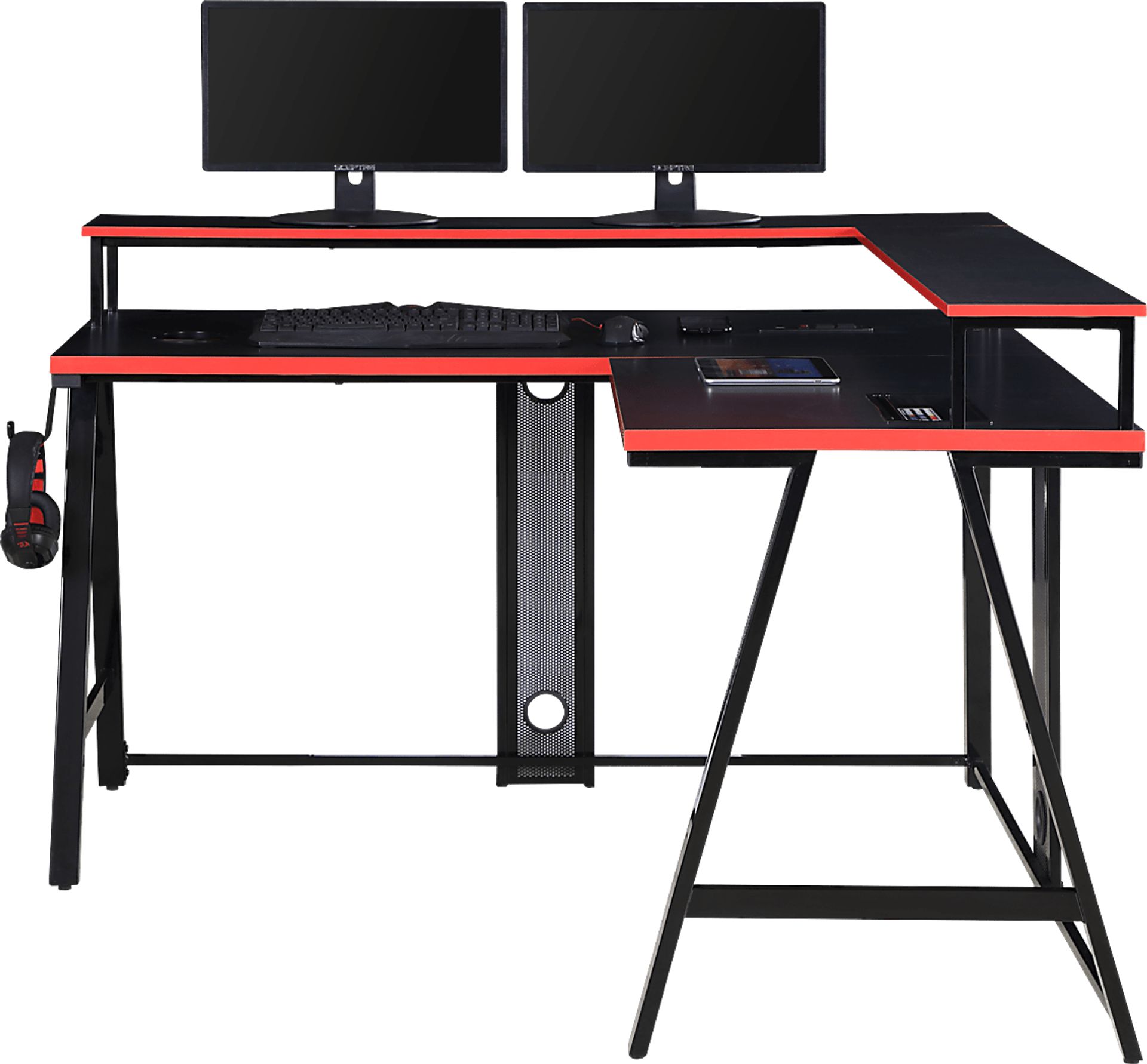 Brei Black/Red Gaming Desk - Image 2