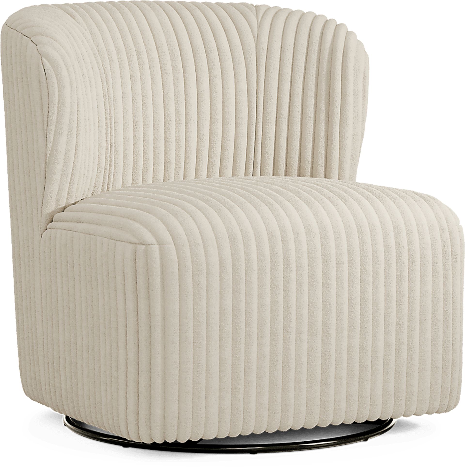 Breigh Ivory Swivel Chair - Image 1