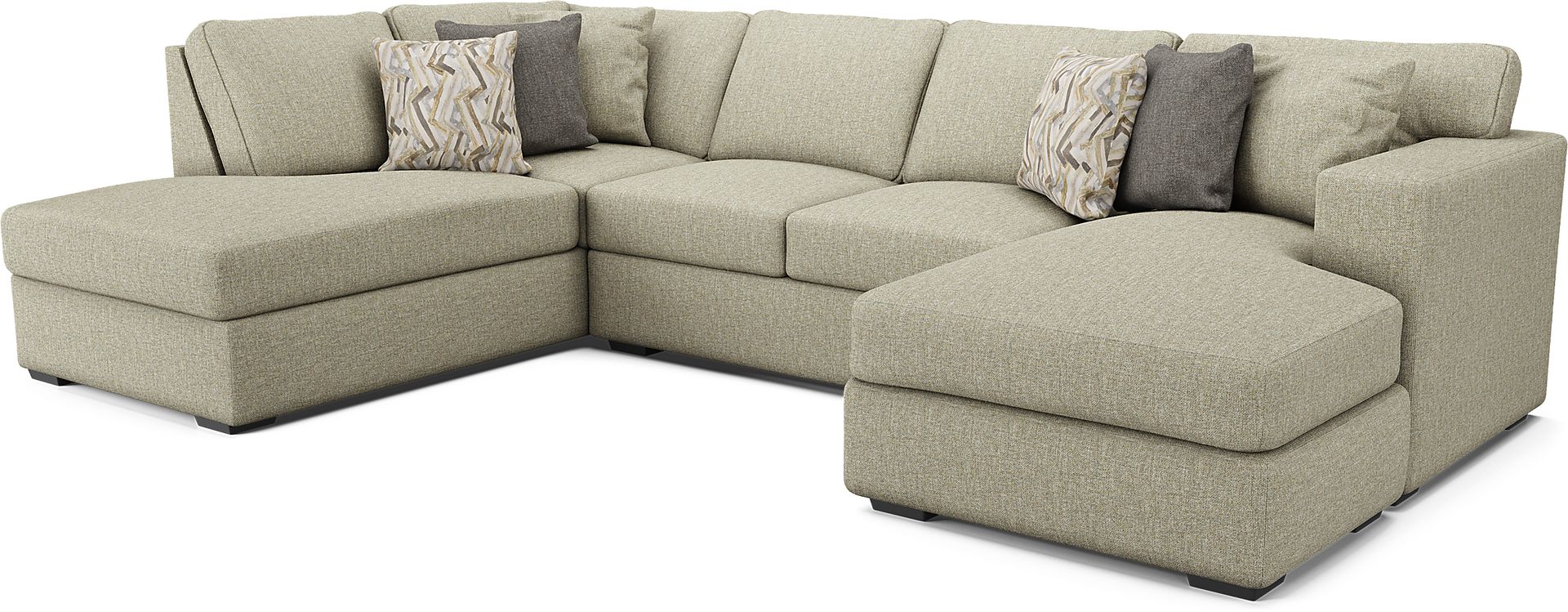 Bremen Beige 2 Pc Gel/Foam Sleeper Sectional - Image 1