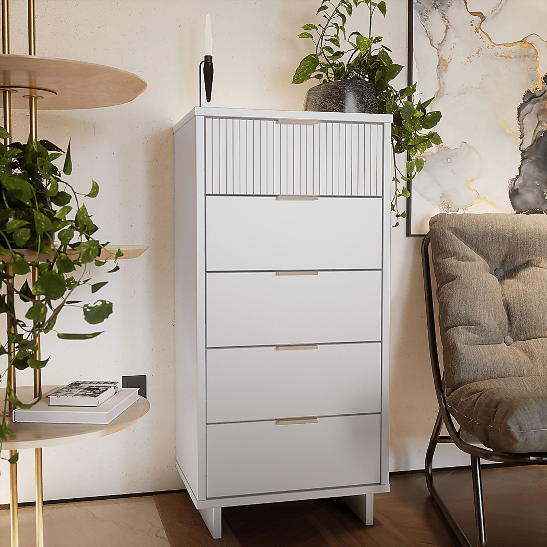Bremmer I White Dresser - Image 2