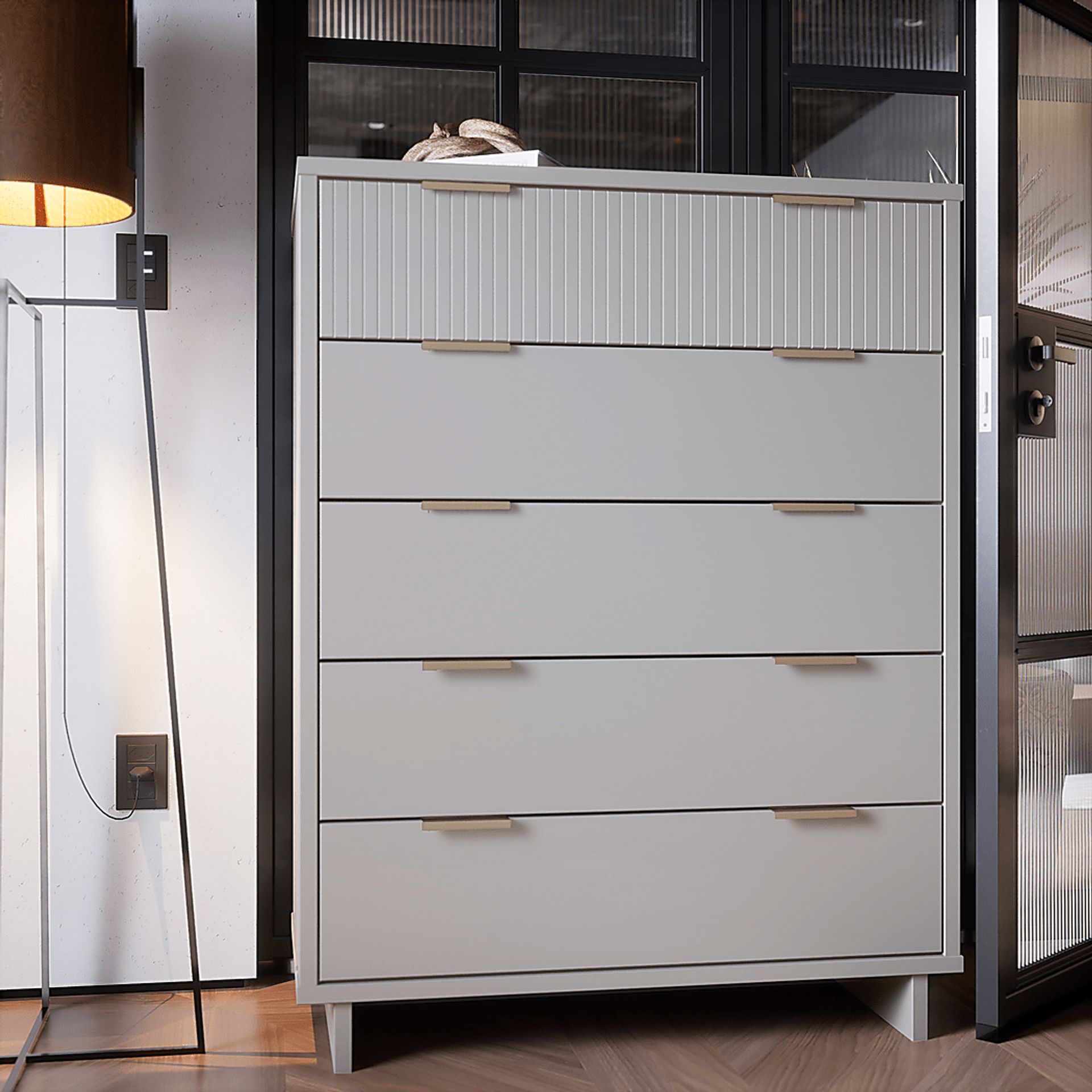 Bremmer III Light Gray Dresser - Image 2