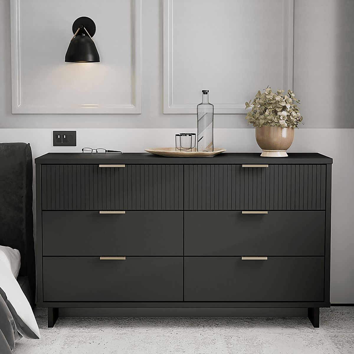 Bremmer IV Dark Gray Dresser Rooms to Go