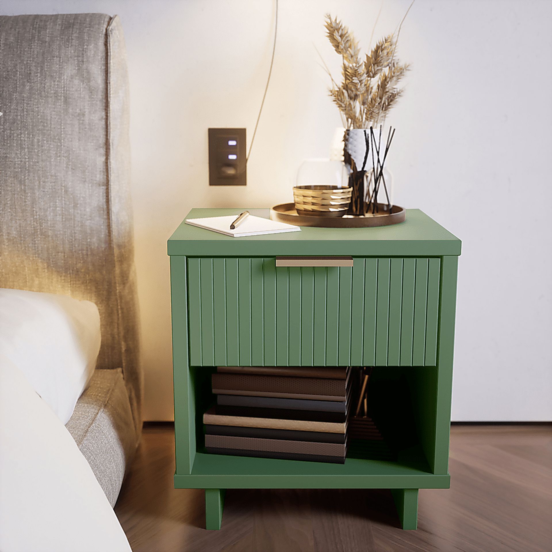 Bremmer V Green Nightstand - Image 2