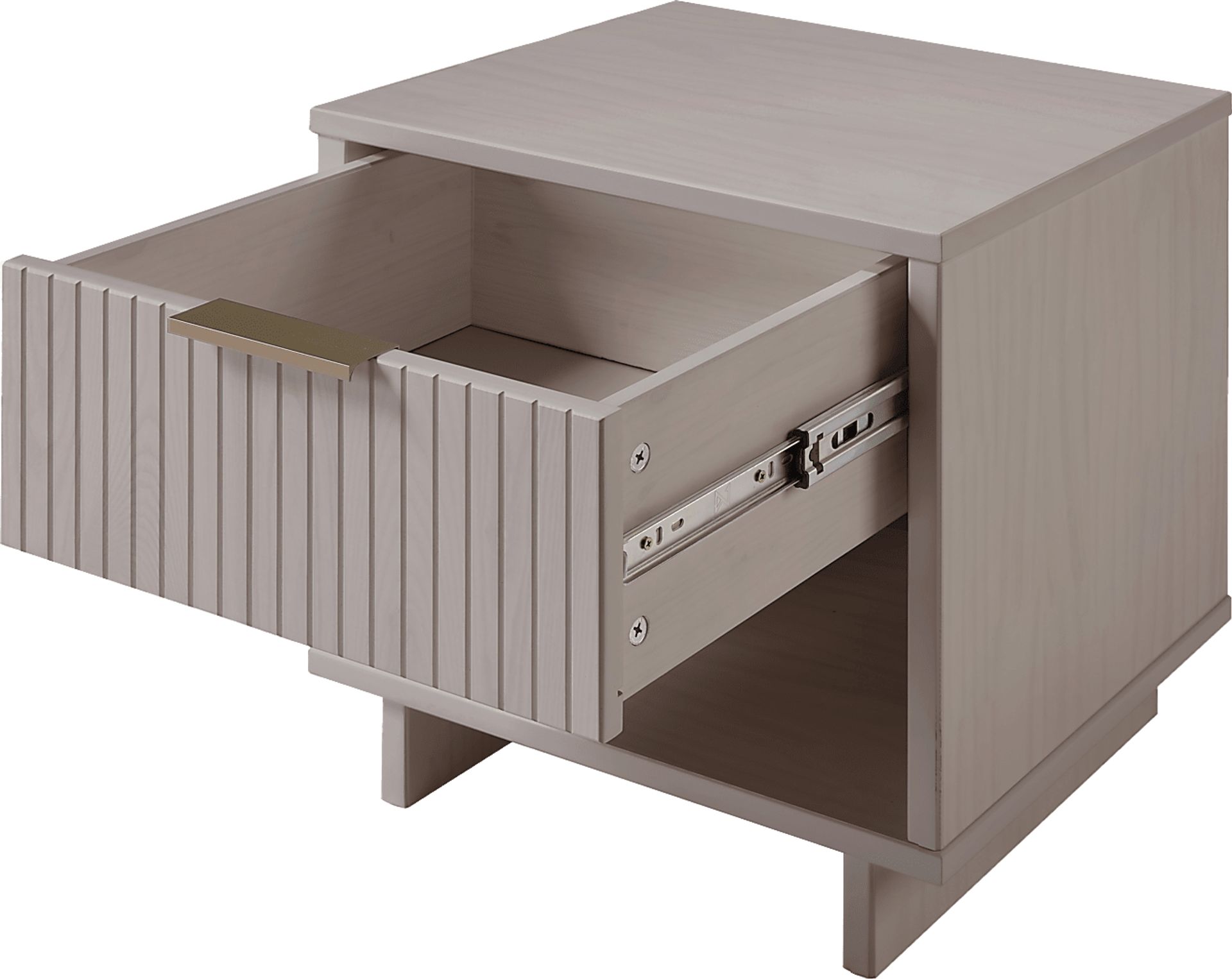 Bremmer V Light Gray Nightstand - Image 5