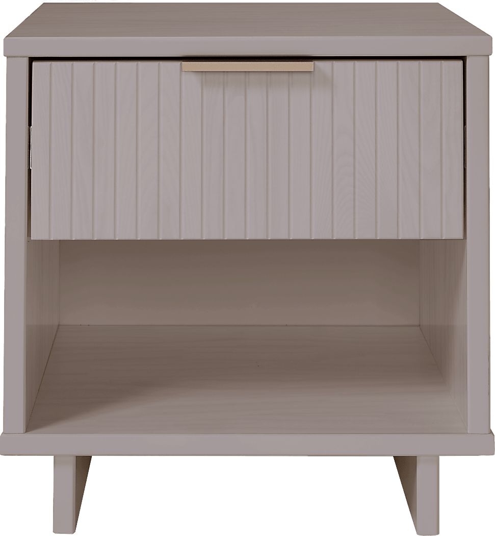 Bremmer V Light Gray Nightstand