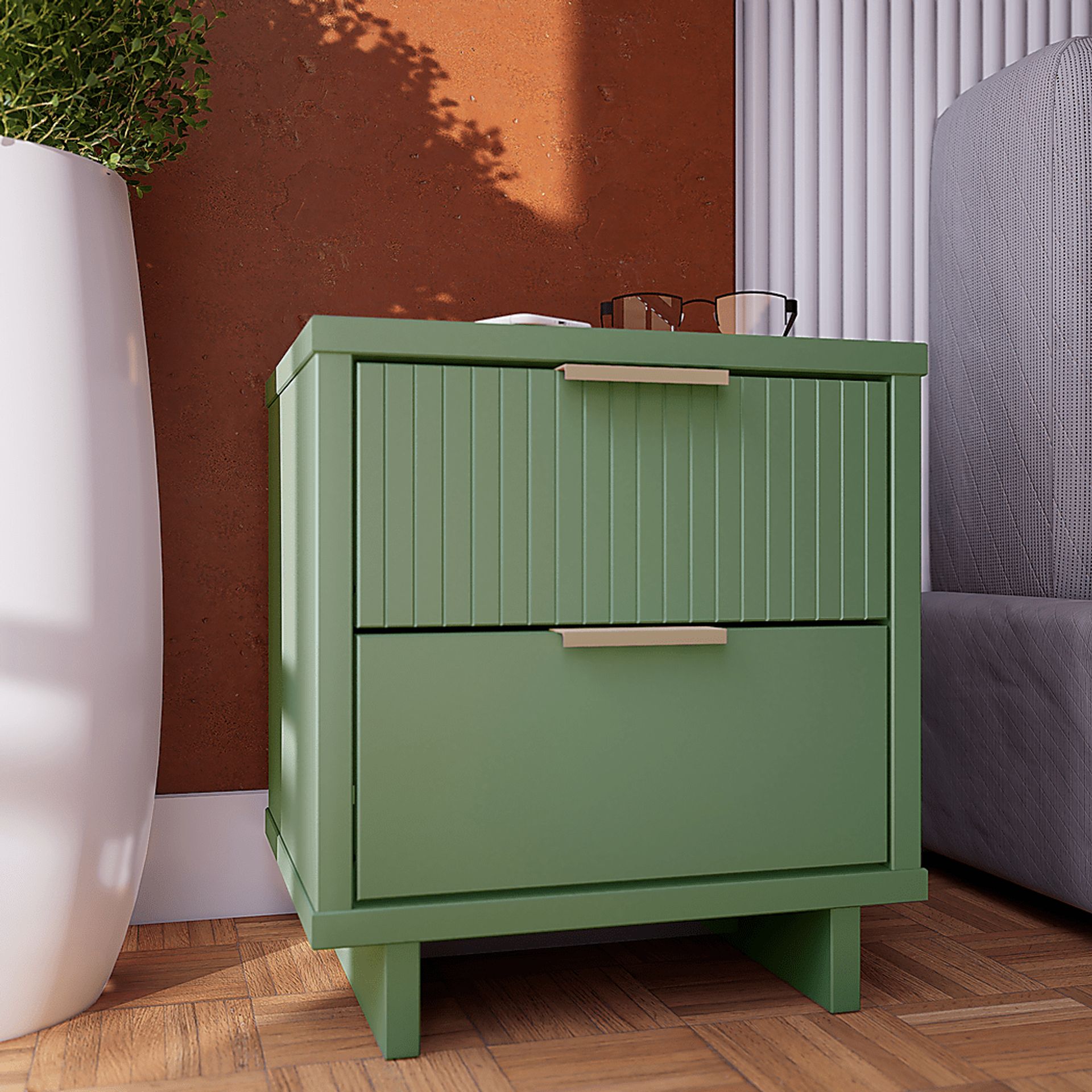 Bremmer VI Green Nightstand - Image 2