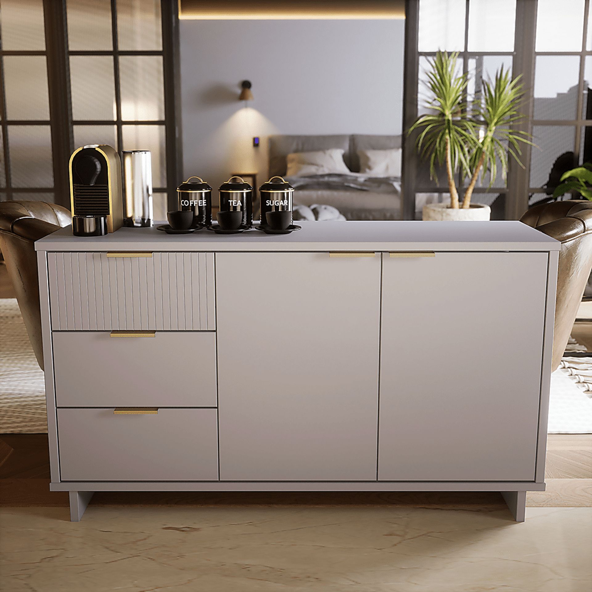 Bremmer VII Light Gray Sideboard - Image 2
