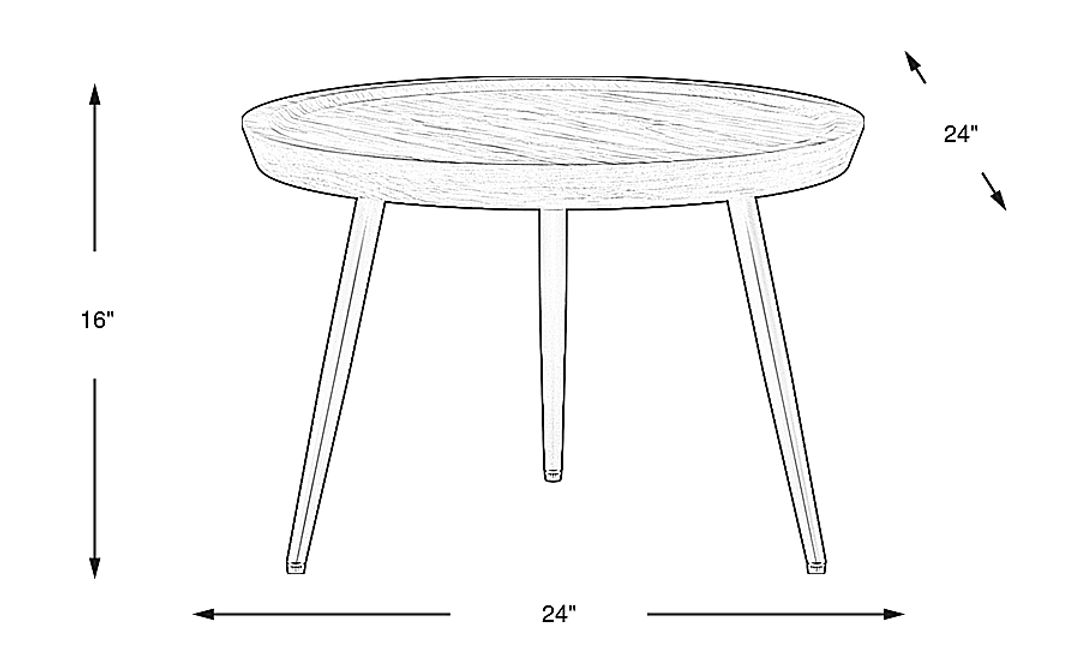 Brendleton Brown 24 in. Cocktail Table