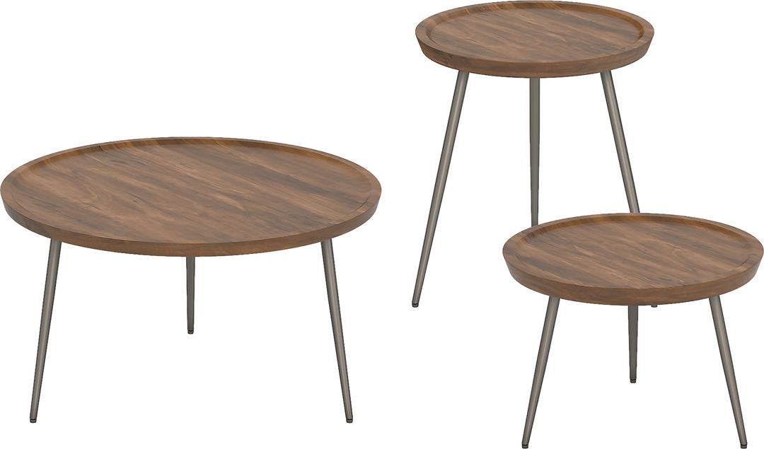 Brendleton Brown 3 Pc Table Set