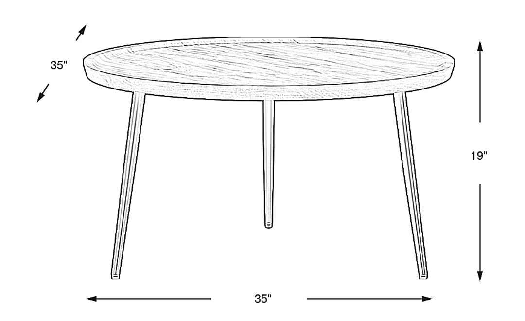 Brendleton Brown 35 in. Cocktail Table