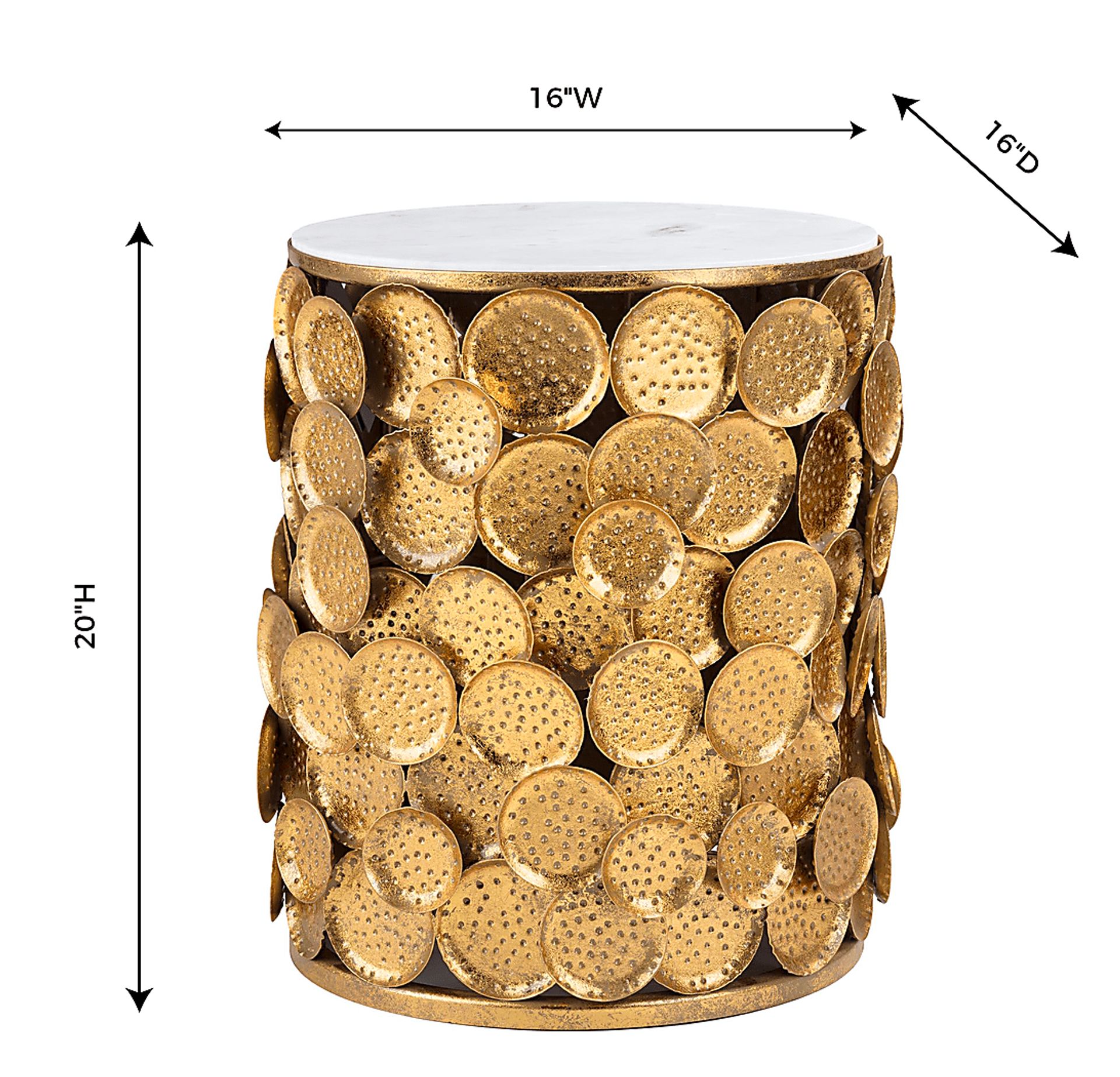 Brenella Gold Accent Table - Image 5