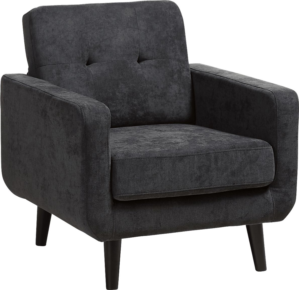 Breneman Charcoal Black,Gray Polyester Fabric Accent Chair - Rooms To Go