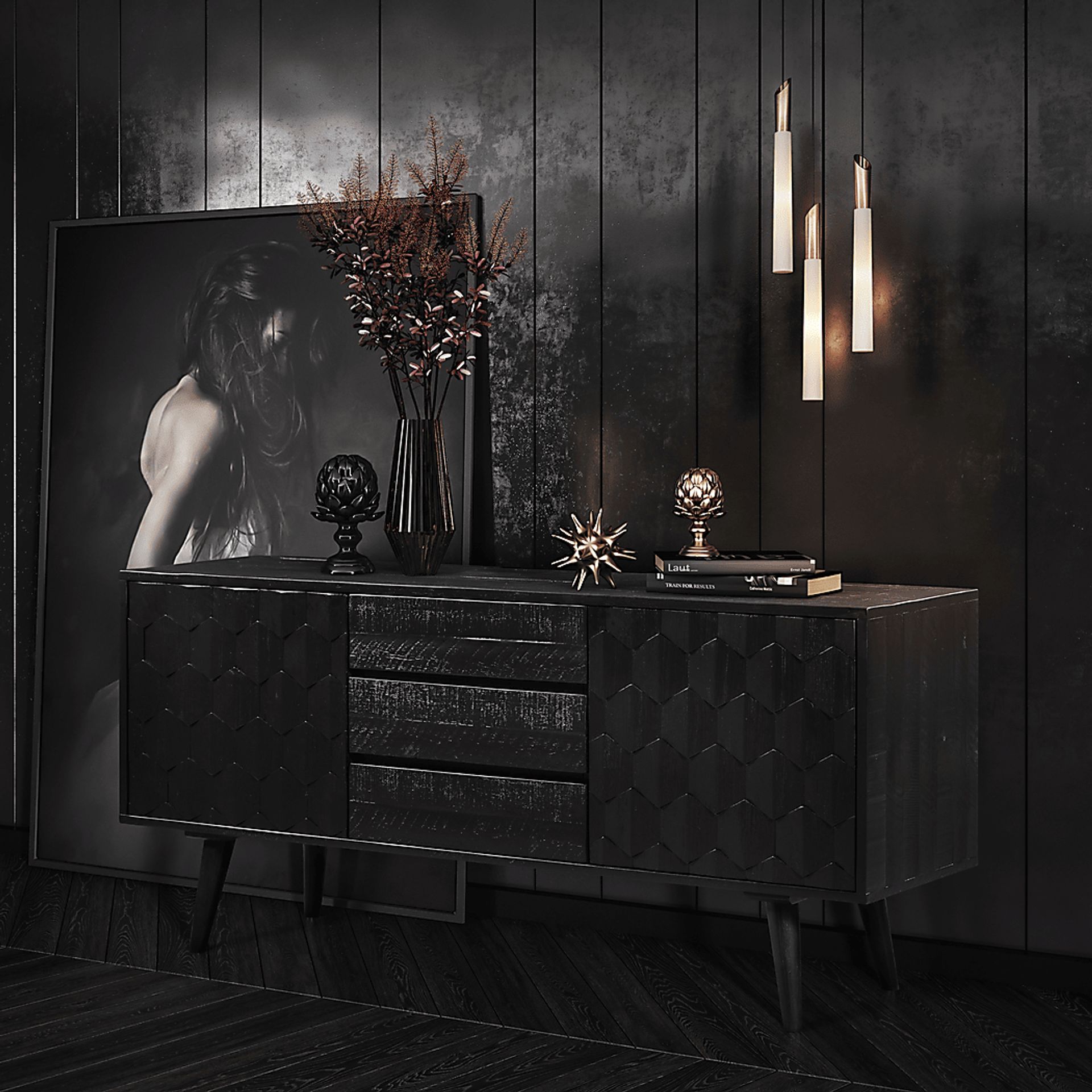 Brentan Black Sideboard - Image 2