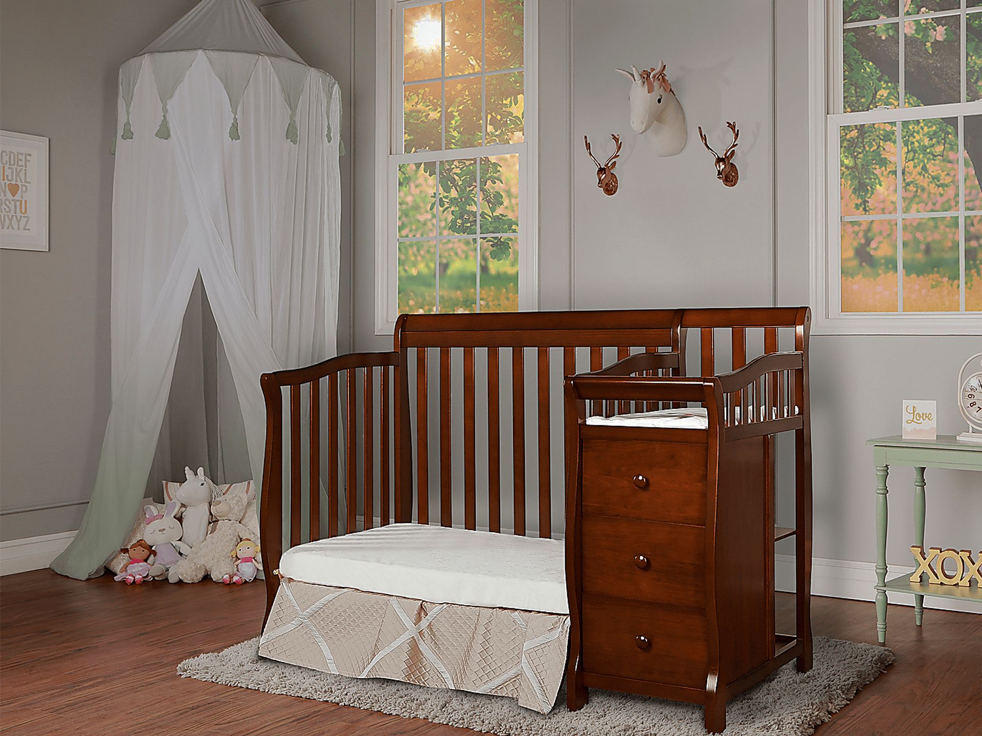 Espresso baby crib best sale