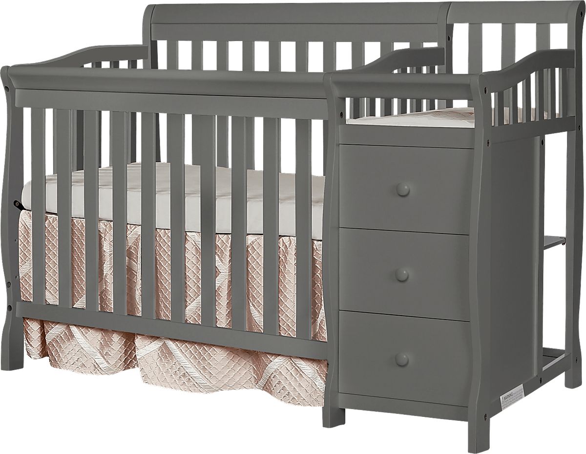 Mini Crib Grey Crib And Changing Table Graco® Benton 4-in-1