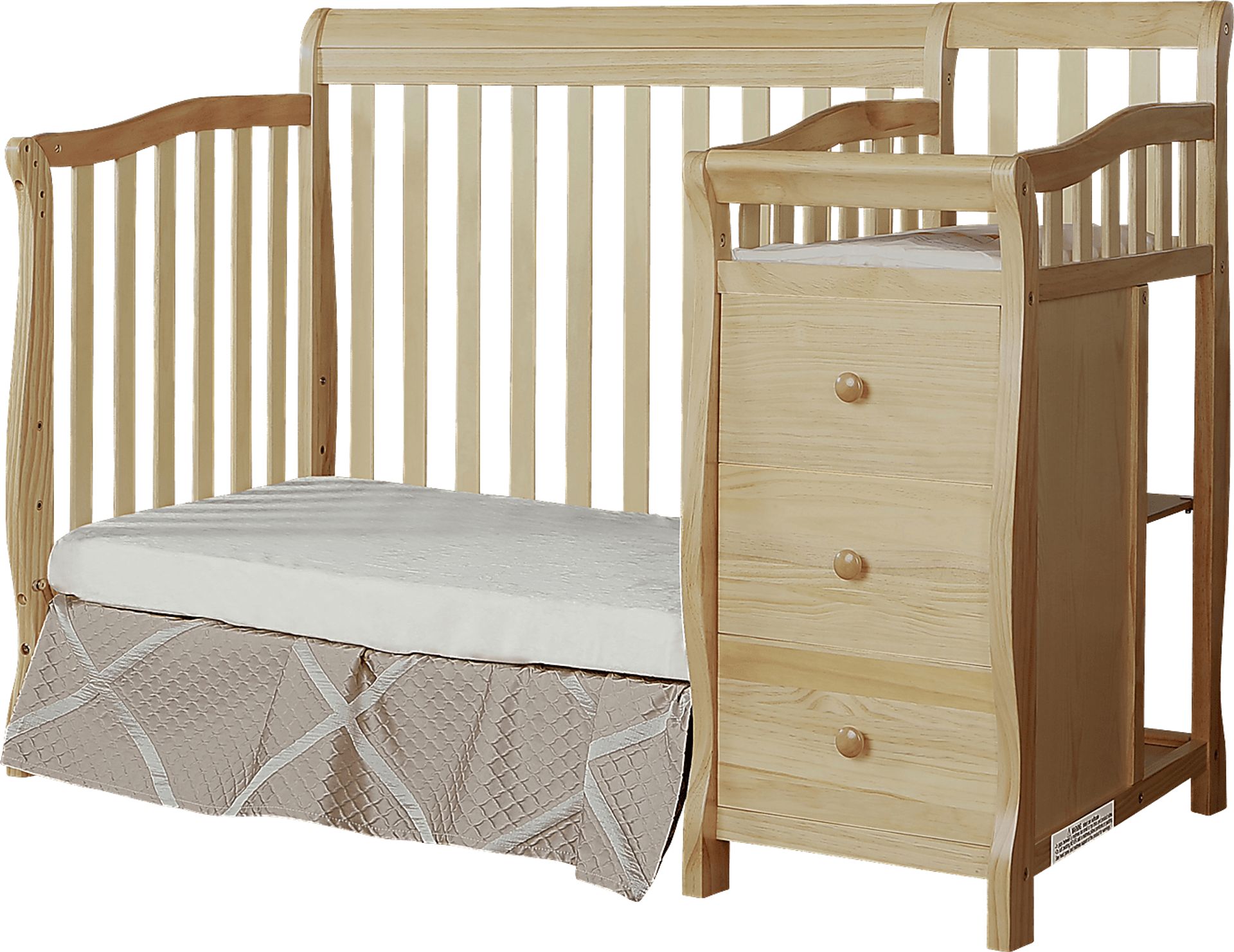 Brentley Natural Mini Convertible Crib and Changer - Image 2