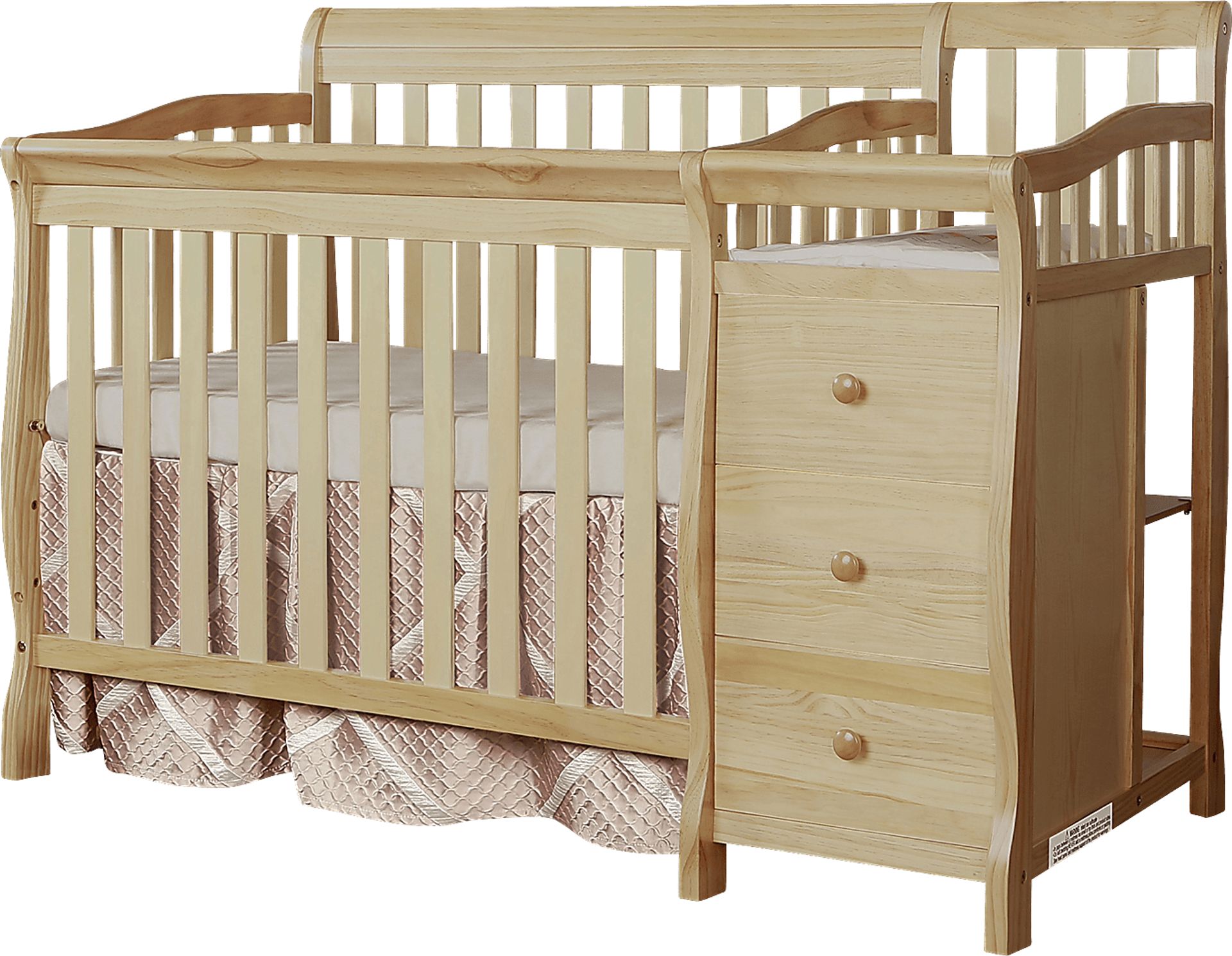 Brentley Natural Mini Convertible Crib and Changer - Image 1