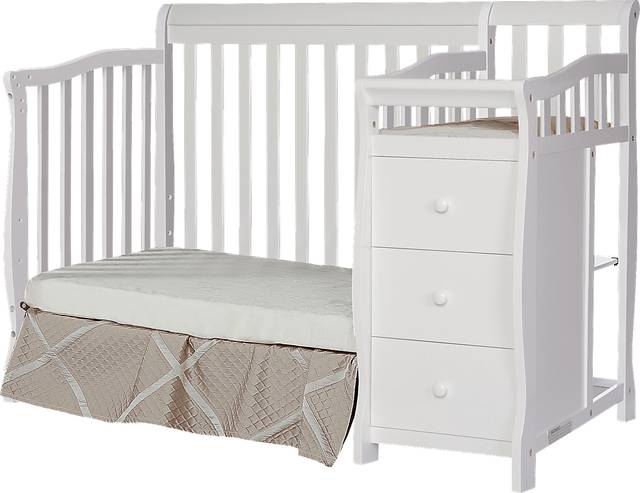 Brentley White Mini Convertible Crib and Changer - Thumbnail - Image 2