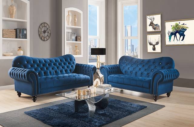 Brentnal Navy Sofa - Thumbnail - Image 2