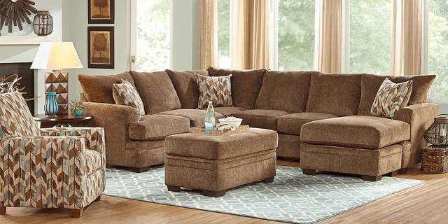 Brenton Court Cocoa 5 Pc Sectional Living Room - Thumbnail - Image 1