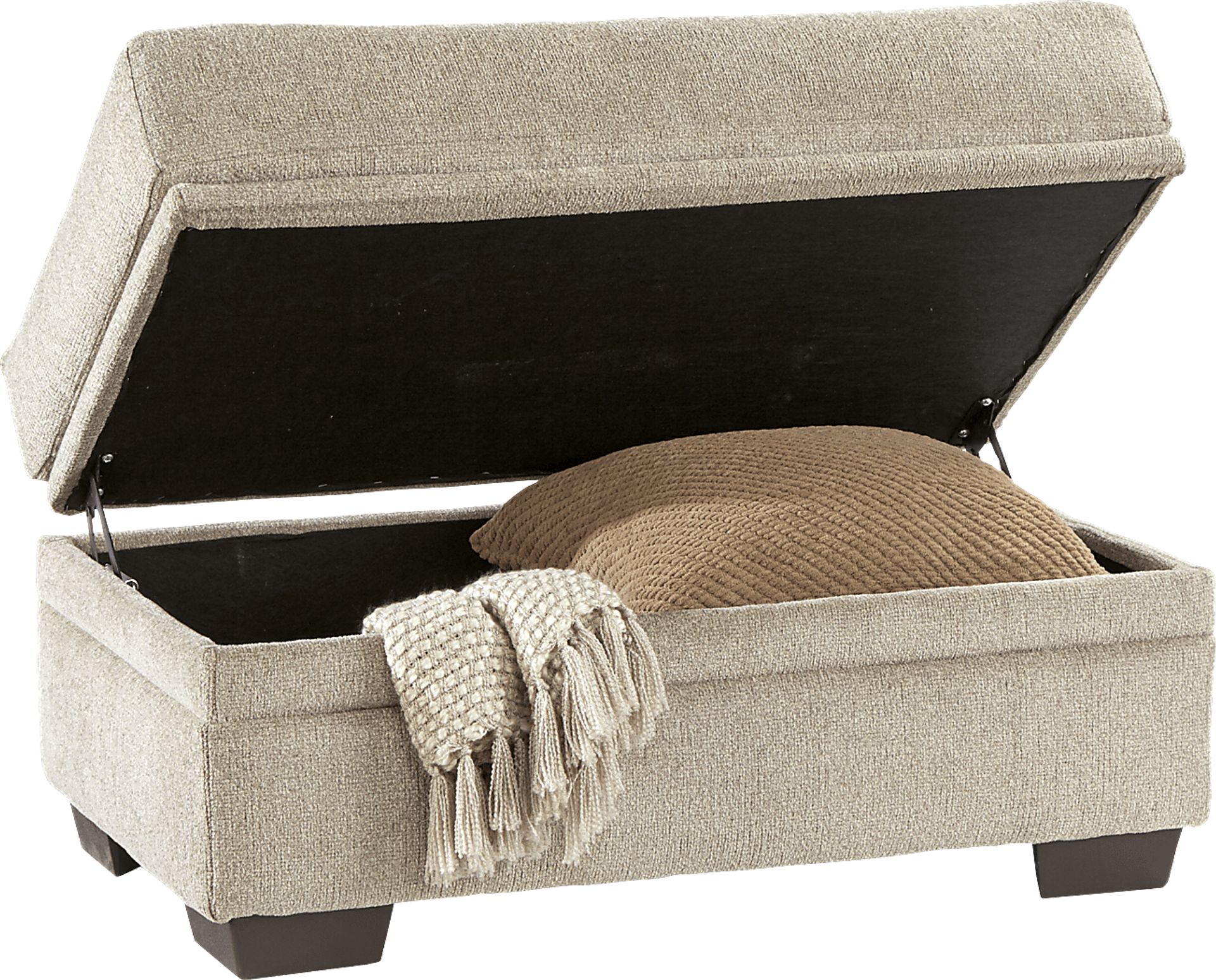 Brenton Court Platinum Storage Ottoman - Image 2