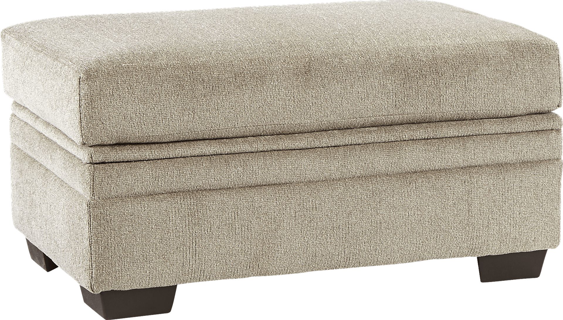 Brenton Court Platinum Storage Ottoman - Image 1