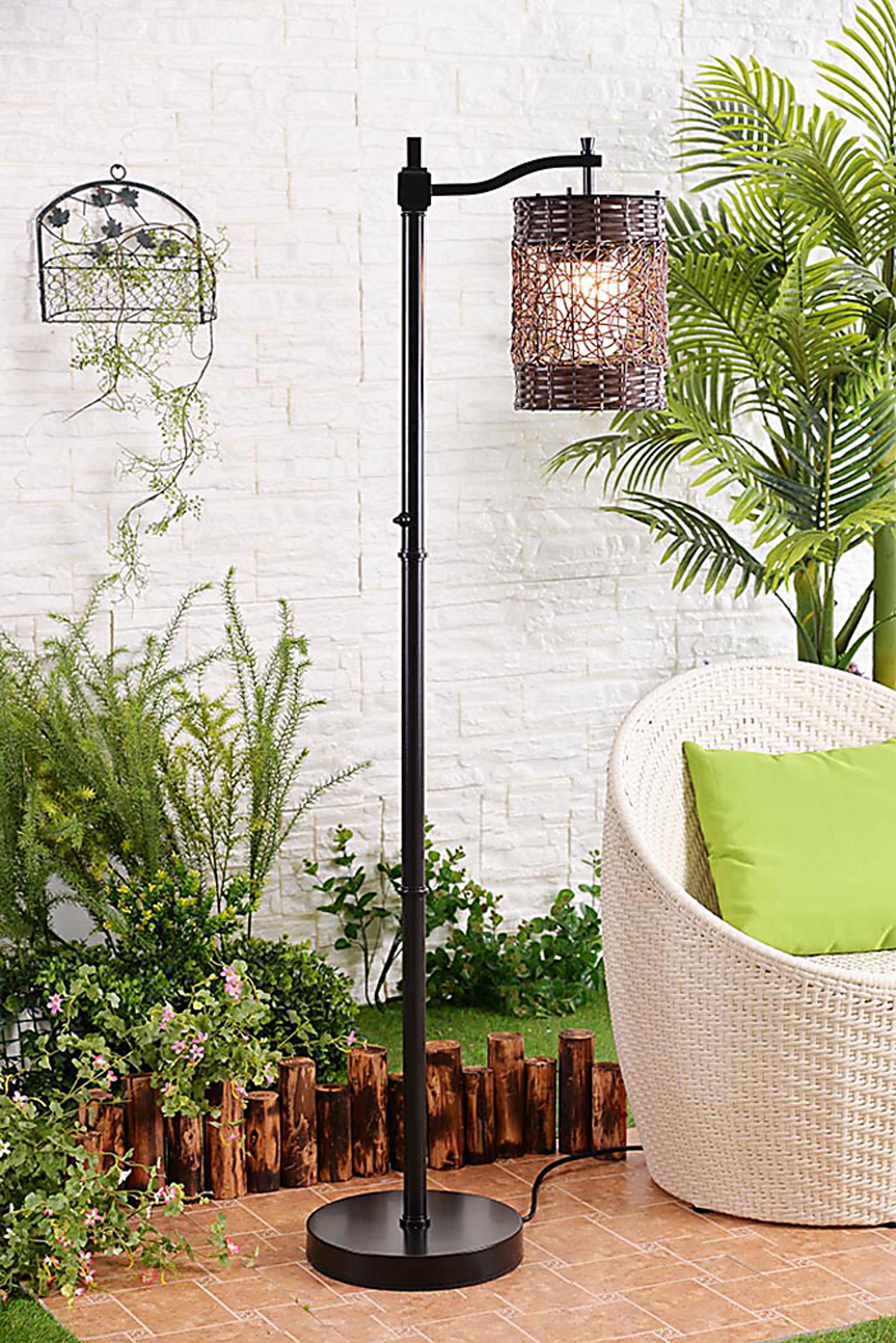 Brenty Brown Outdoor Floor Lamp - Image 14