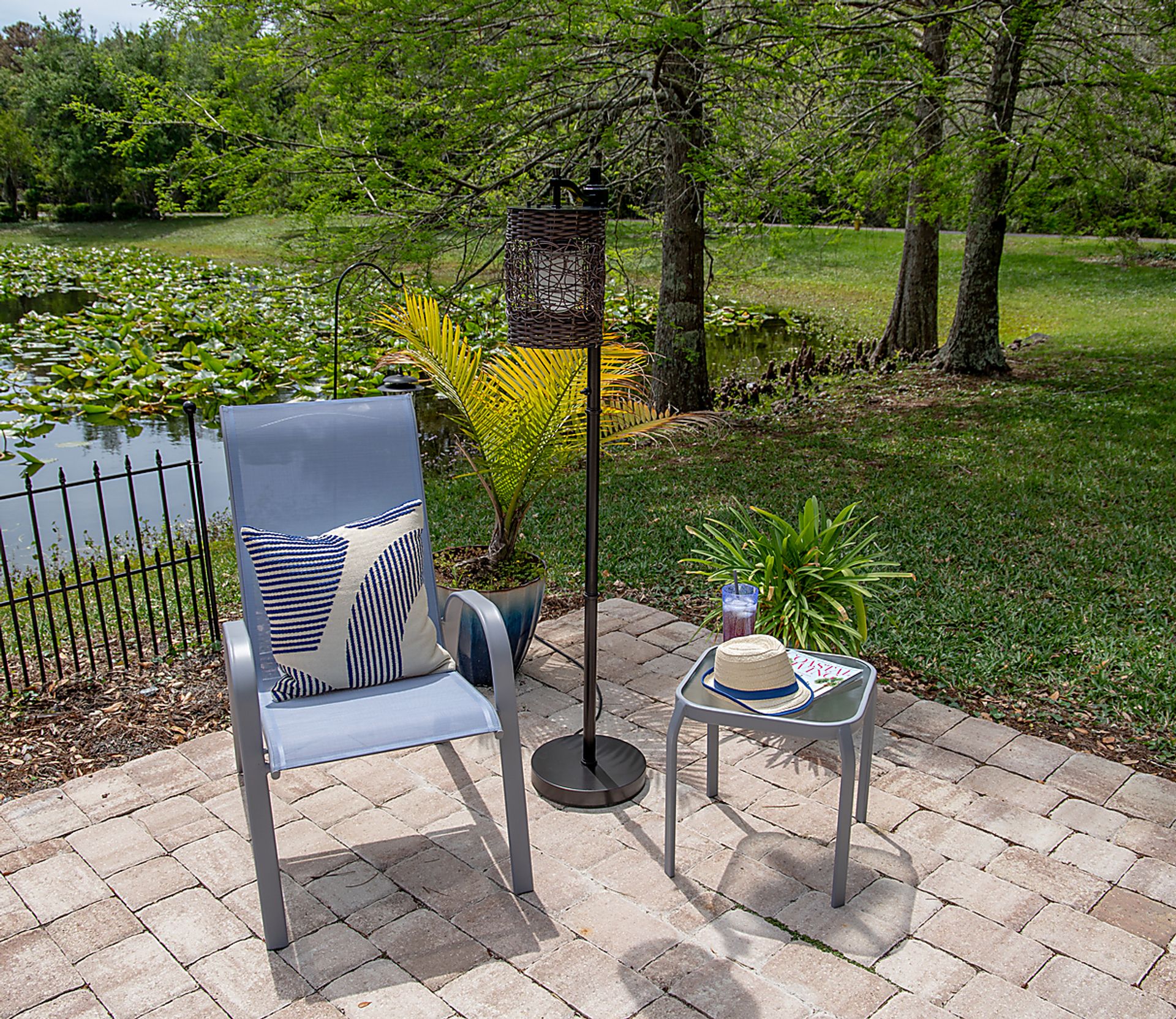 Brenty Brown Outdoor Floor Lamp - Image 2