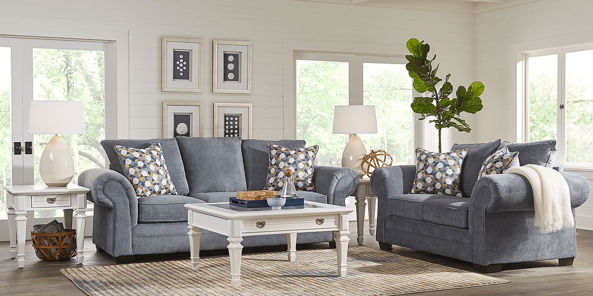 Breonna Chambray 2 Pc Living Room