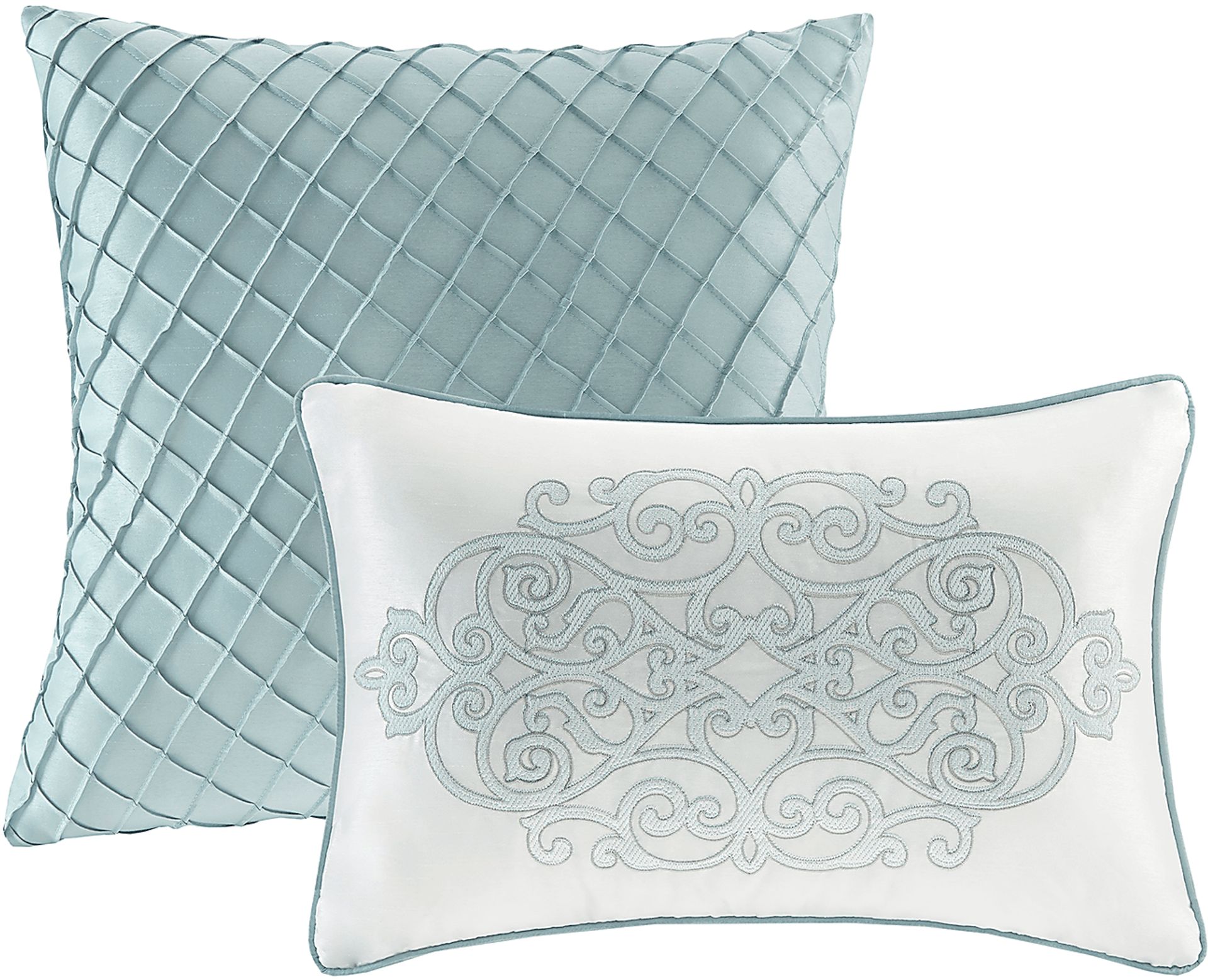 Brerard Blue 12 Pc Queen Comforter Set - Image 3