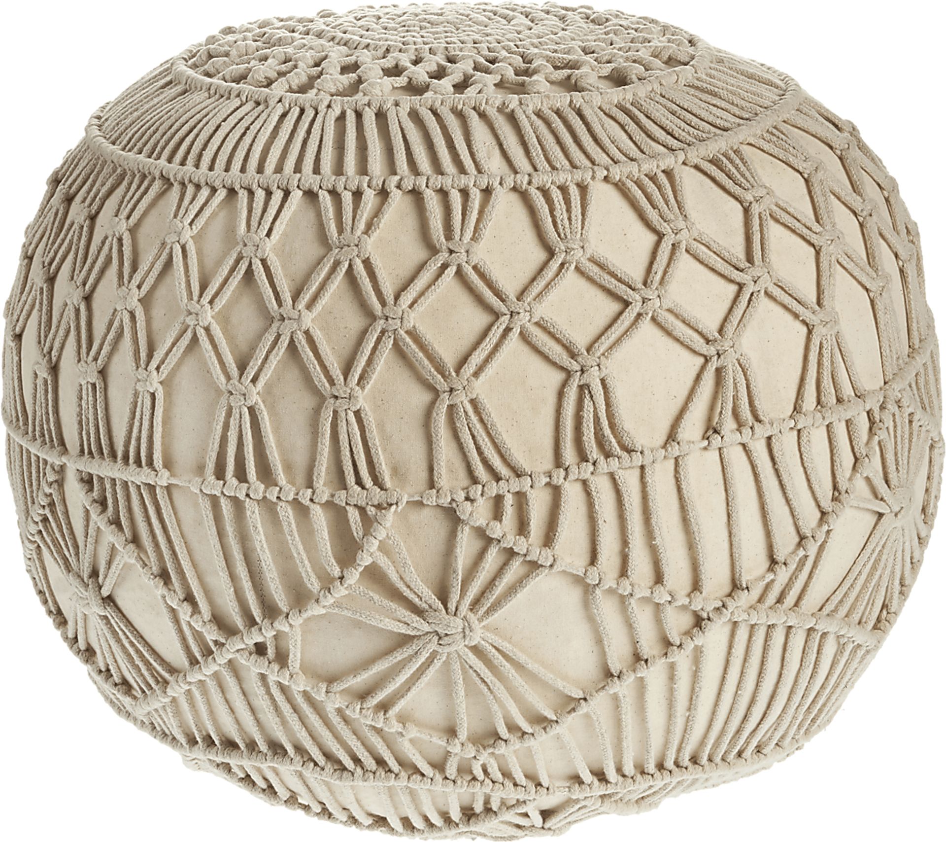 Bresian Beige/Natural Pouf - Image 1