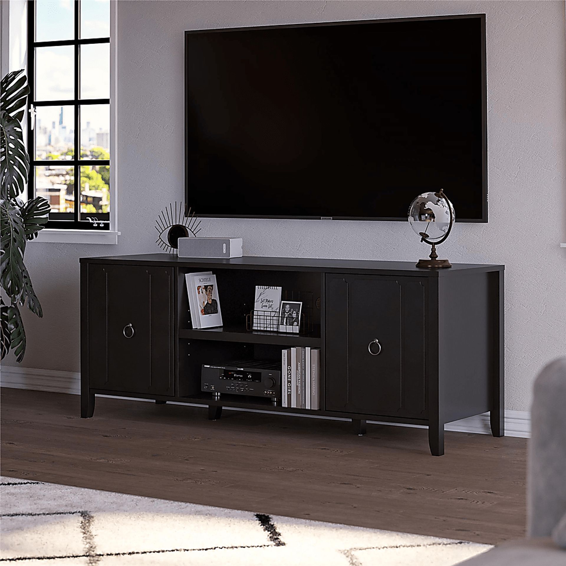 Breslaw Black 59 in. Console - Image 4