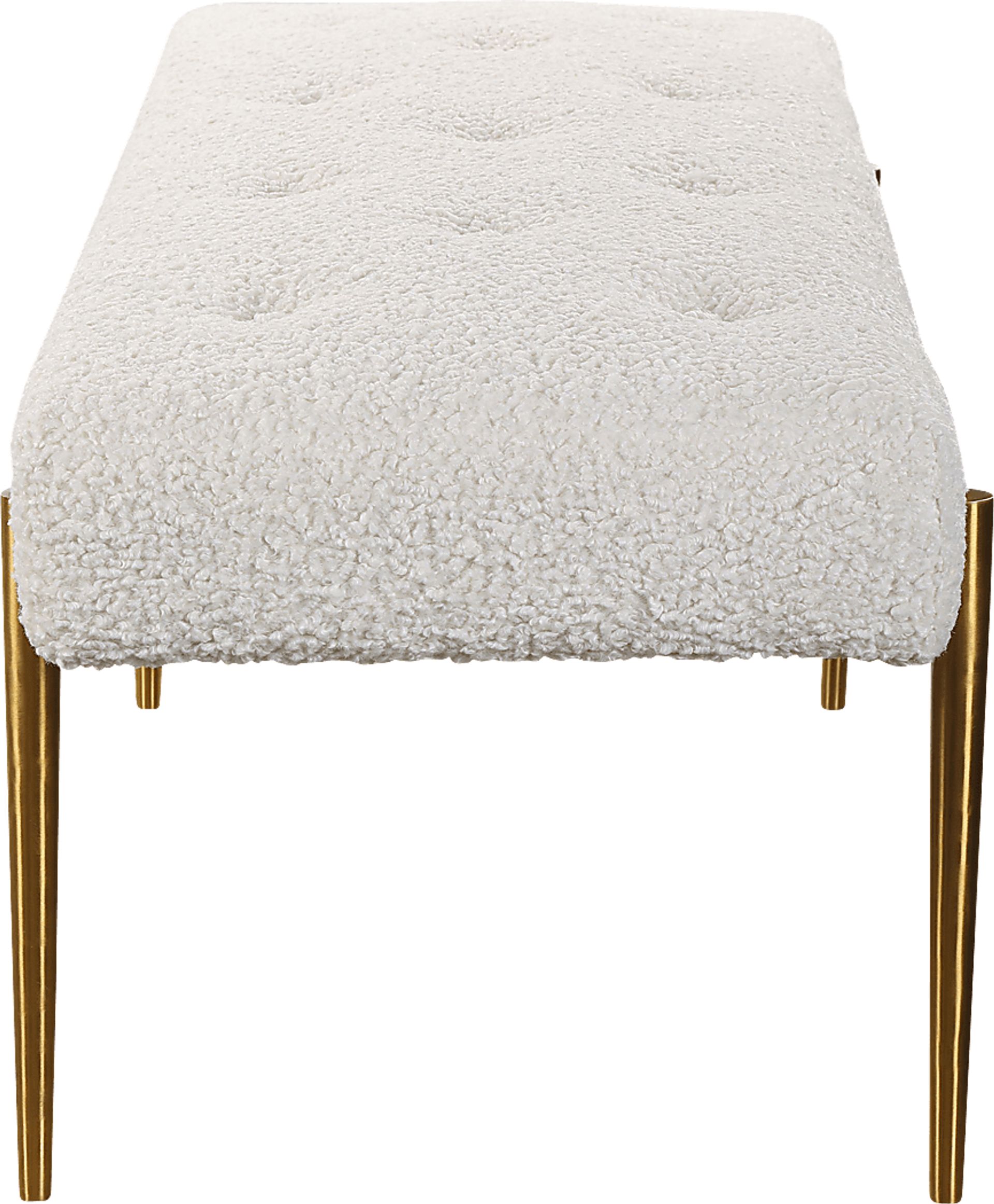Bretdale White Accent Bench - Image 2