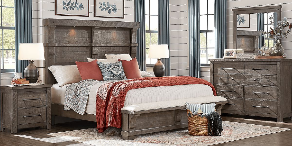 Bretten Crossing 5 Pc Gray King Bedroom Set Rooms To Go