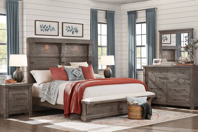 Bretten Crossing Gray 5 Pc King Bedroom - Thumbnail - Image 1