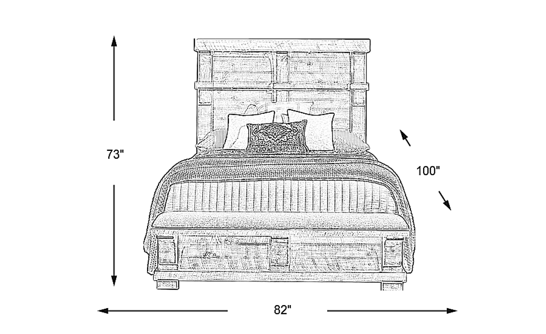 Bretten Crossing White 3 Pc King Bench Bed
