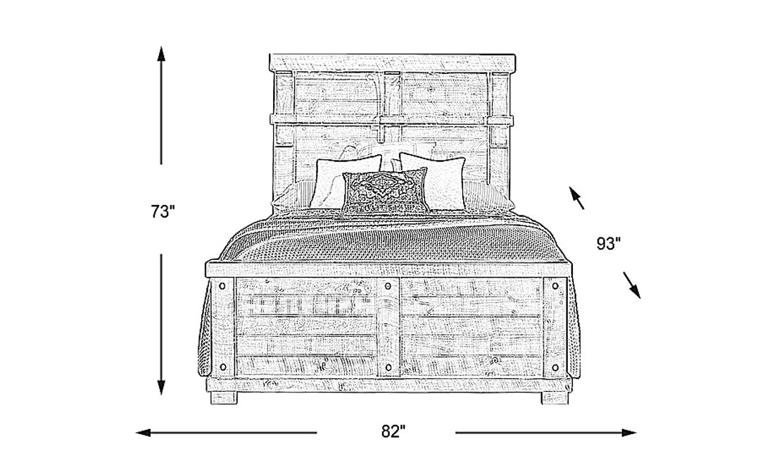 Bretten Crossing White 3 Pc King Panel Bed
