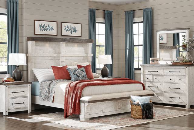 Bretten Crossing White 7 Pc King Bedroom - Thumbnail - Image 1